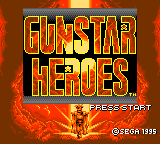 Gunstar Heroes Title Screen
